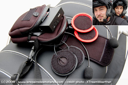 Syst&egrave;me de communication pilote-passager Intercom Rider