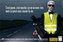 gilet r&eacute;fl&eacute;chissant fluo motard