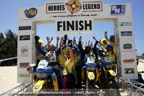 Rallye L&eacute;gende des H&eacute;ros : arriv&eacute;e au Lac Rose
