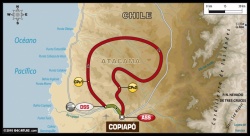 Carte Dakar étape 9 : Copiapo Copiapo