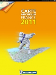 Application Carte Michelin France 2011 sur iPad