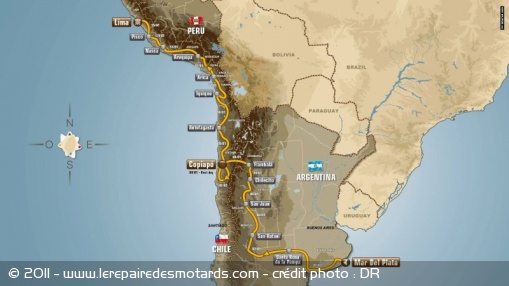 Dakar 2012 : 14 étapes sur 8500 km