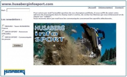 Site Web Husaberg Info Sport page d'accueil