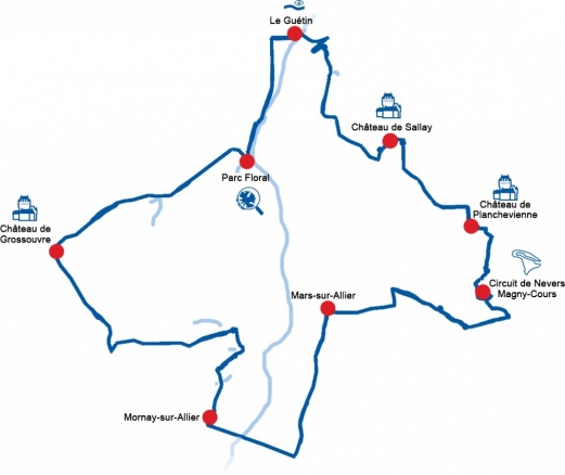 Carte : le Rallye touristique des 12 Heures de Magny-Cours