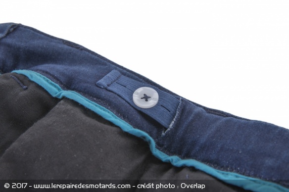 La ceinture et l'intérieur du jean, renforcé