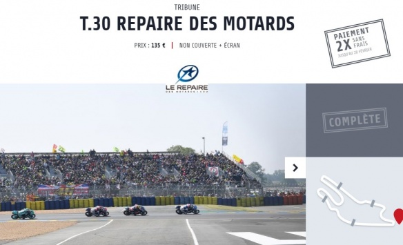 Tribune Le Repaire des Motards au Grand Prix de France moto