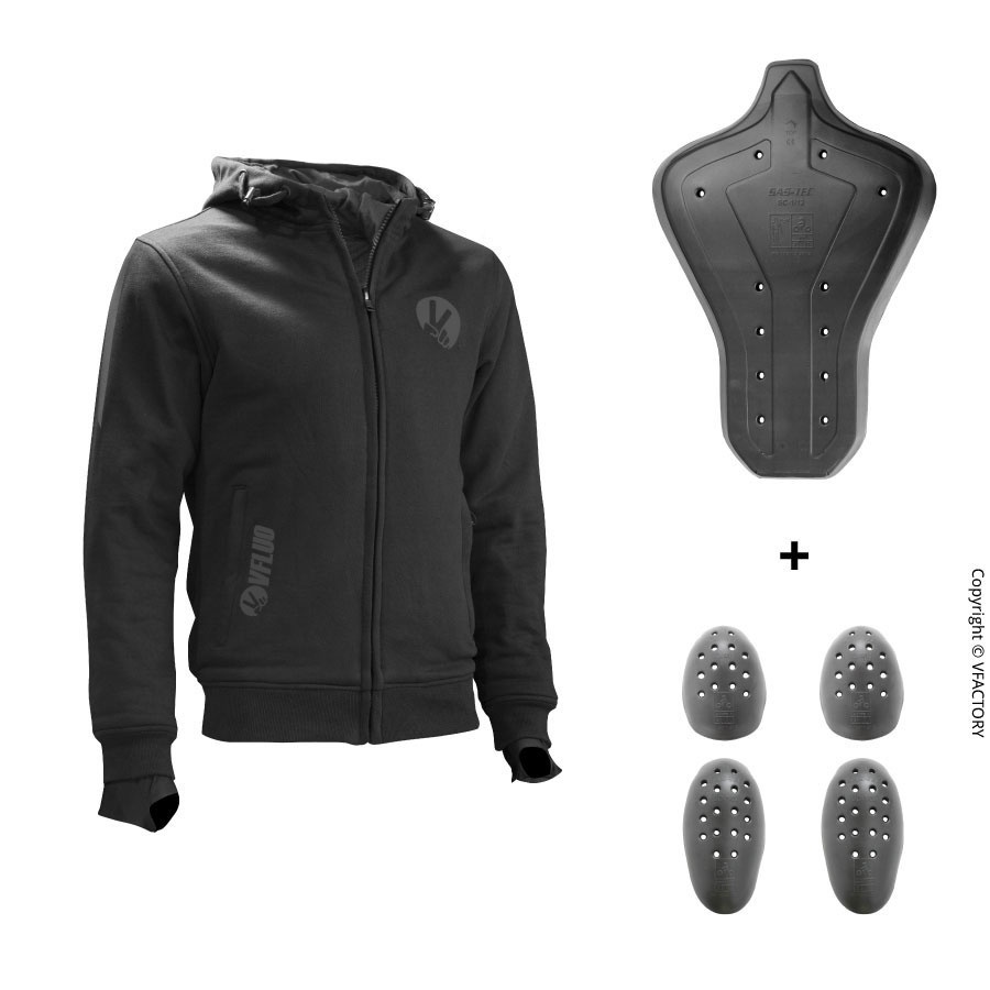 VFLUO - Veste Moto Homme/Femme 100% Kevlar, Protections Homologuées,  Réfléchissants 3M™ - Agréable & Léger - Haute Visibilité 360° - Coques  SAS-TEC™