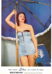 Campagne de publicité avec des maillots de bain, 1951