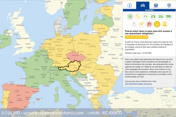 La carte Re-Open EU est mise à jour quotidiennement La carte Re-Open EU est mise à jour quotidiennement
