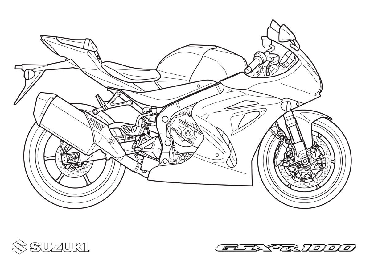 Coloriages Motos A Imprimer Suzuki