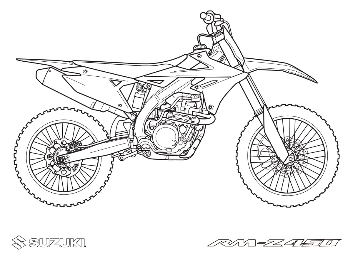 Coloriages Motos A Imprimer Suzuki