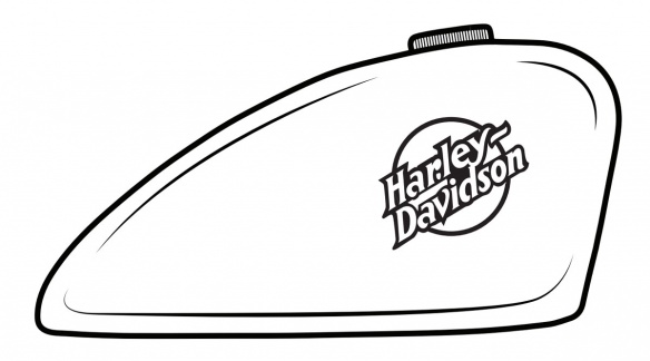 Un réservoir Harley-Davidson à colorier
