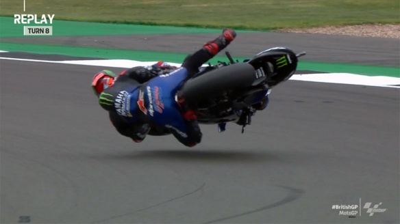 Le Français a été victime d'une grosse chute dans le virage 8 - Crédit : MotoGP
