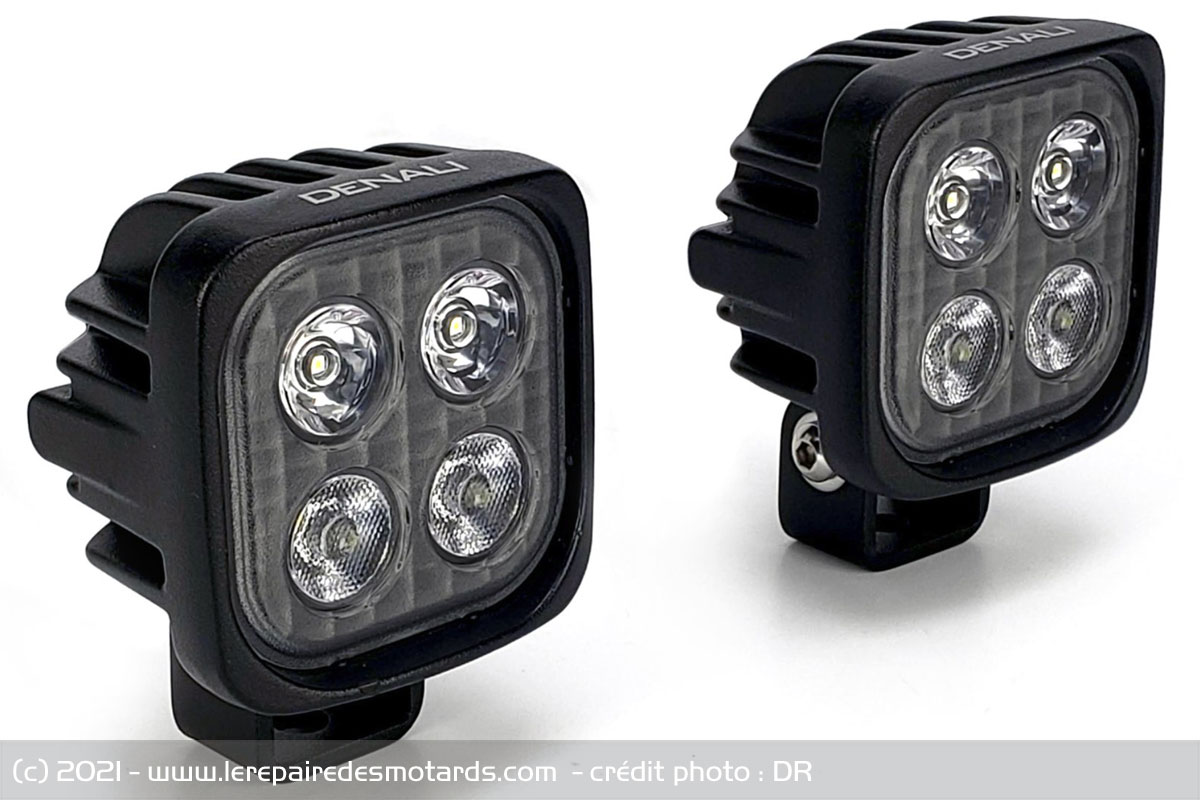 Kit phares à LED moto Denali S4