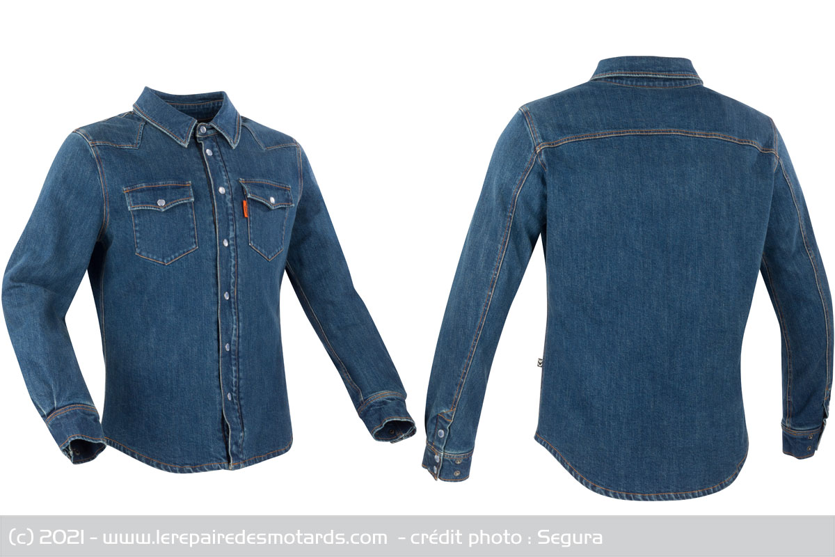 Veste jean moto MALF