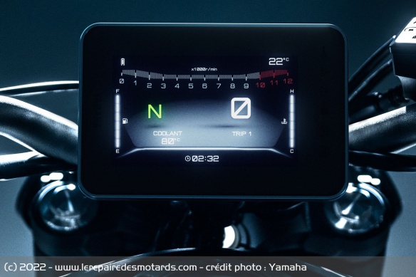Le roadster hérite d'un compteur TFT connecté de 5 pouces Le roadster hérite d'un compteur TFT connecté de 5 pouces