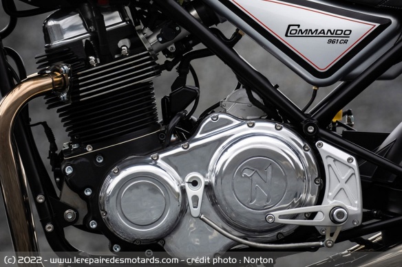 The 961 cc air/oil twin delivers 76.8 hp