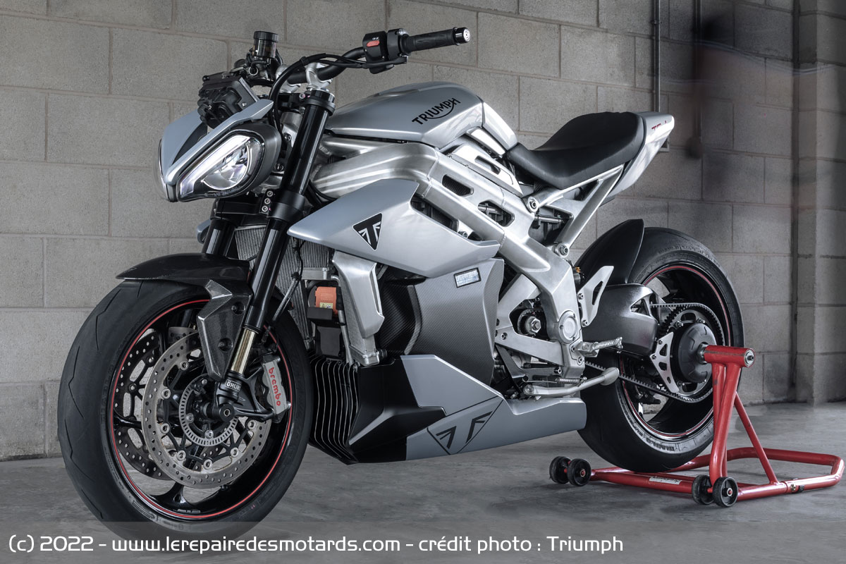 La moto électrique Triumph prête à rouler