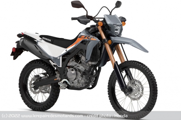 Pour 2023, la CRF300L se décline aussi en gris Pour 2023, la CRF300L se décline aussi en gris