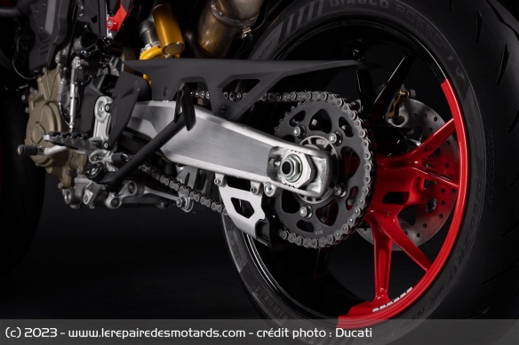 Le bras oscillant de la Ducati Hypermotard 698 Mono