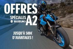 Promos Suzuki : 500 euros de remises sur les motos A2