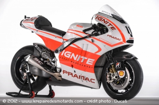 La Ducati Desmosedici du team Pramac Racing