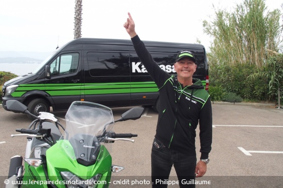 Bruno Langlois et la Versys-X 300 en Corse