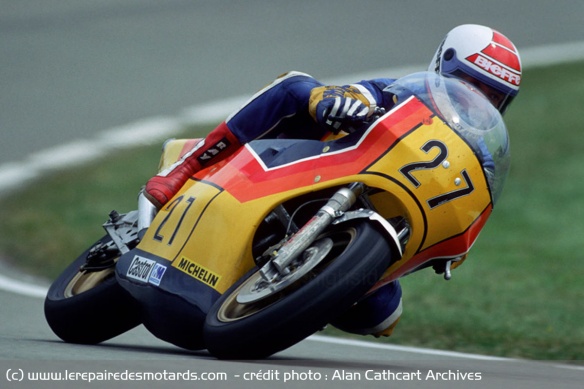Guy Bertin sur la 500 lors GP d'Assen 1982