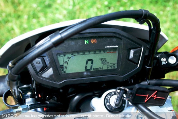 Essai Honda CRF250L : tableau de bord digital