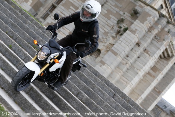 Descente de marches en Honda MSX 125