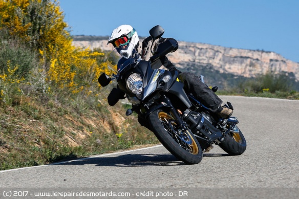 La Suzuki V-Strom 650 XT sur l'angle