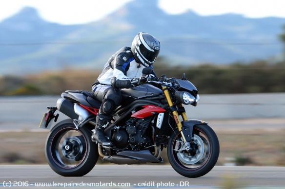 Triumph 1050 Speed Triple sur autoroute