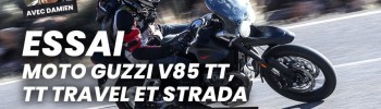 Essai trails Moto Guzzi V85 TT, TT Travel et Strada