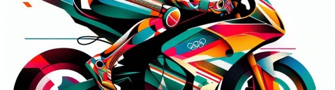 Les Jeux Olympiques avec la moto