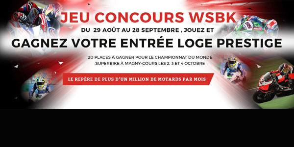 Jeu WSBK 20 places à gagner