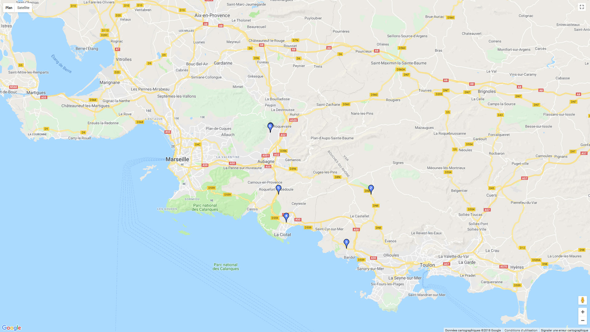 Carte roadbook Petit tour à Saint-Cyr-sur-Mer