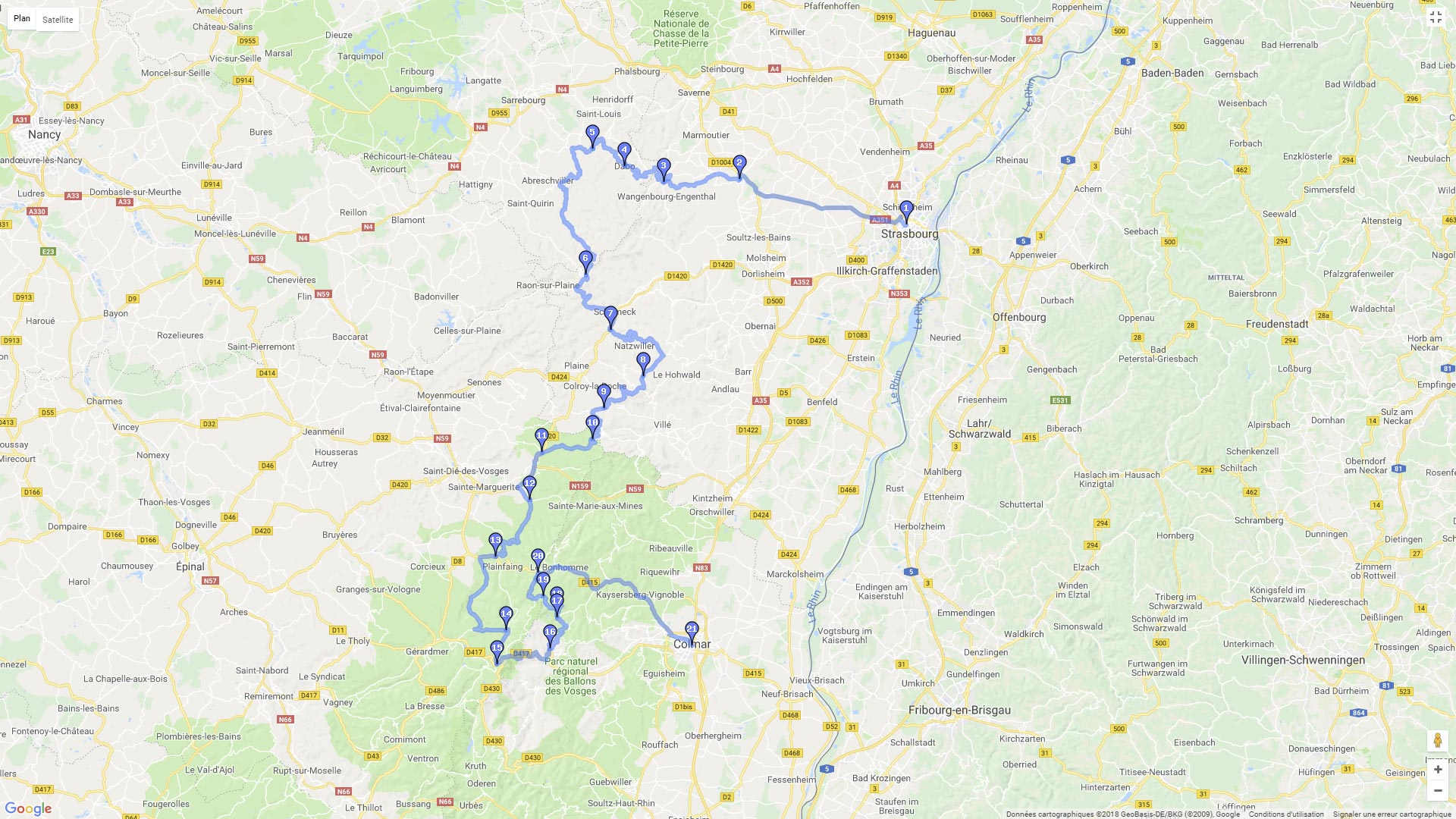 Brullen De Kamer stropdas Roadbook : La route des crêtes en Alsace
