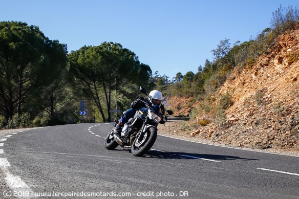 Yamaha MT-07 équipée en Michelin Road 5