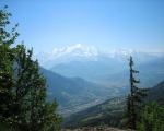 Vue du Mont Blanc depuis la Cha�ne des Aravis (Sallanches) (c) Sts