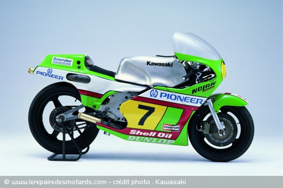 Kawasaki 500 KR GP 1983 à cadre réservoir coque aluminium