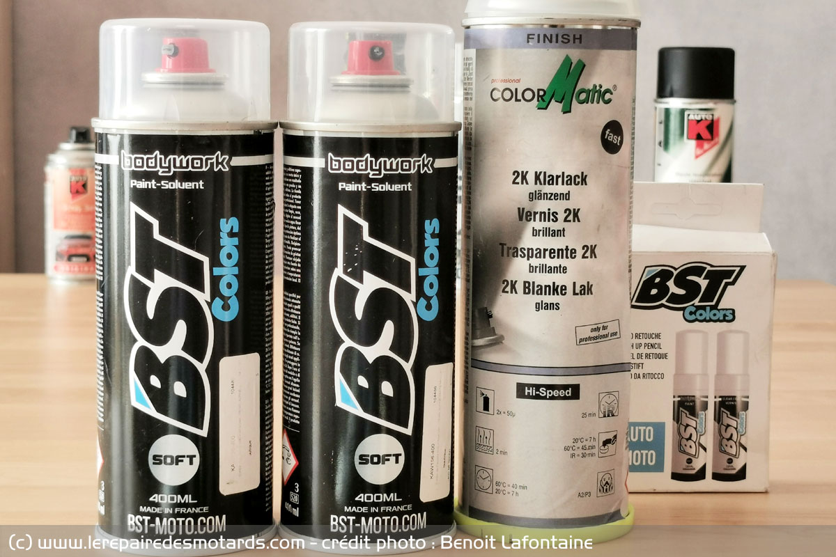 Bombe de peinture Noir Mat Bicomposants (2K Polyuréthane) 