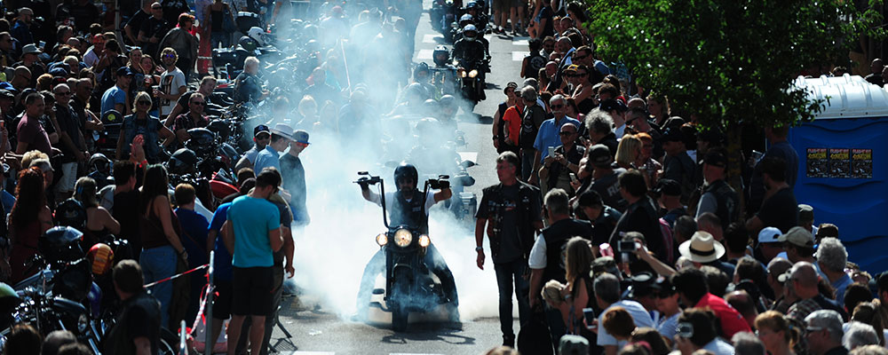 harley davidson parade fan