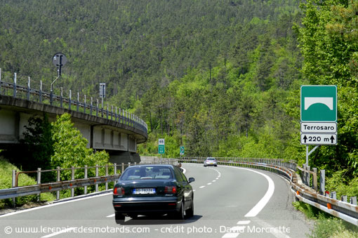 Autoroute vers italie