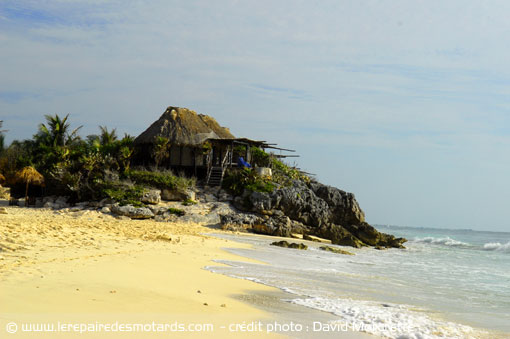 Plage de sable &agrave; Tulum