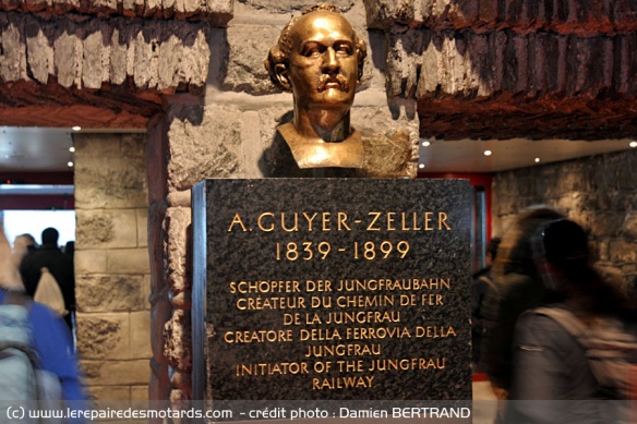 Le buste d'Adolf Guyer-Zeller, le créateur du chemin de fer de la Jungfrau