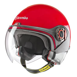 Casque demi-jet Bembo B-Jet rouge