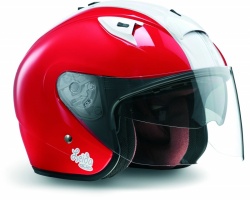 Casque demi-jet HJC IS Urby rouge