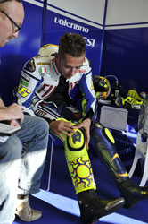 Rossi Dainese premiers essais à Sachsenring