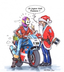 Moto Râleuses vous offre le bisou de Noël en poster