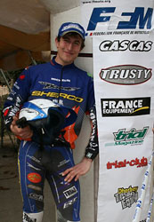 victoire d'Alexandre Ferrer à la deuxième épreuve de championnat de trial à Entrecasteaux